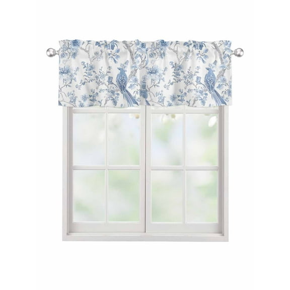 Valances for Windows Vintage Light Rod Pocket Cafe Window Treatments Valance Curtains for Kitchen Bathroom Laundry Basement Windows 42"x12"