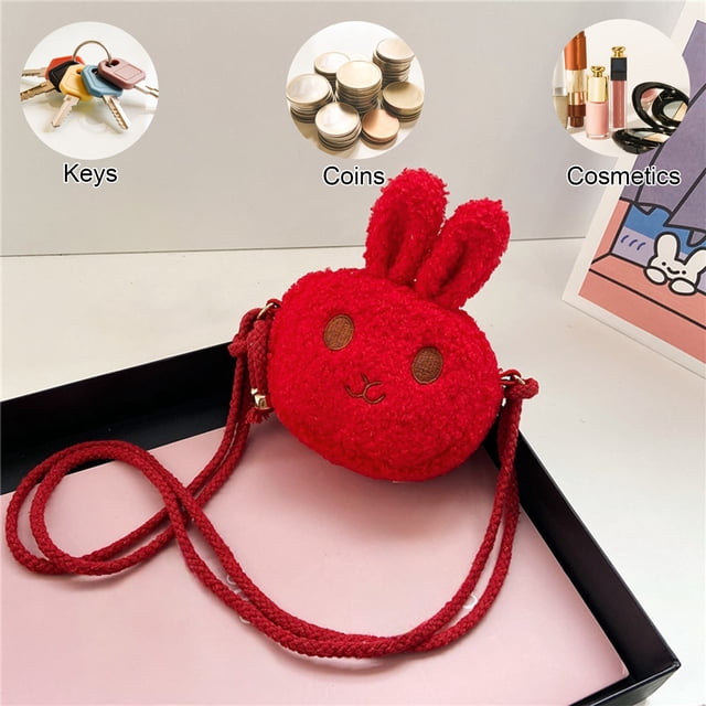 KTTECTOA Cute Plushed Rabbited Crossbody Bag Fashion Princess Coin Purse Baby Girl Accessory Bag Clearance Easter Canada Days Kitchen Home Decor