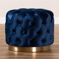 thumbnail image 4 of Tela de terciopelo azul real Valeria Glam Ottoman Baxton Studio, 4 of 7