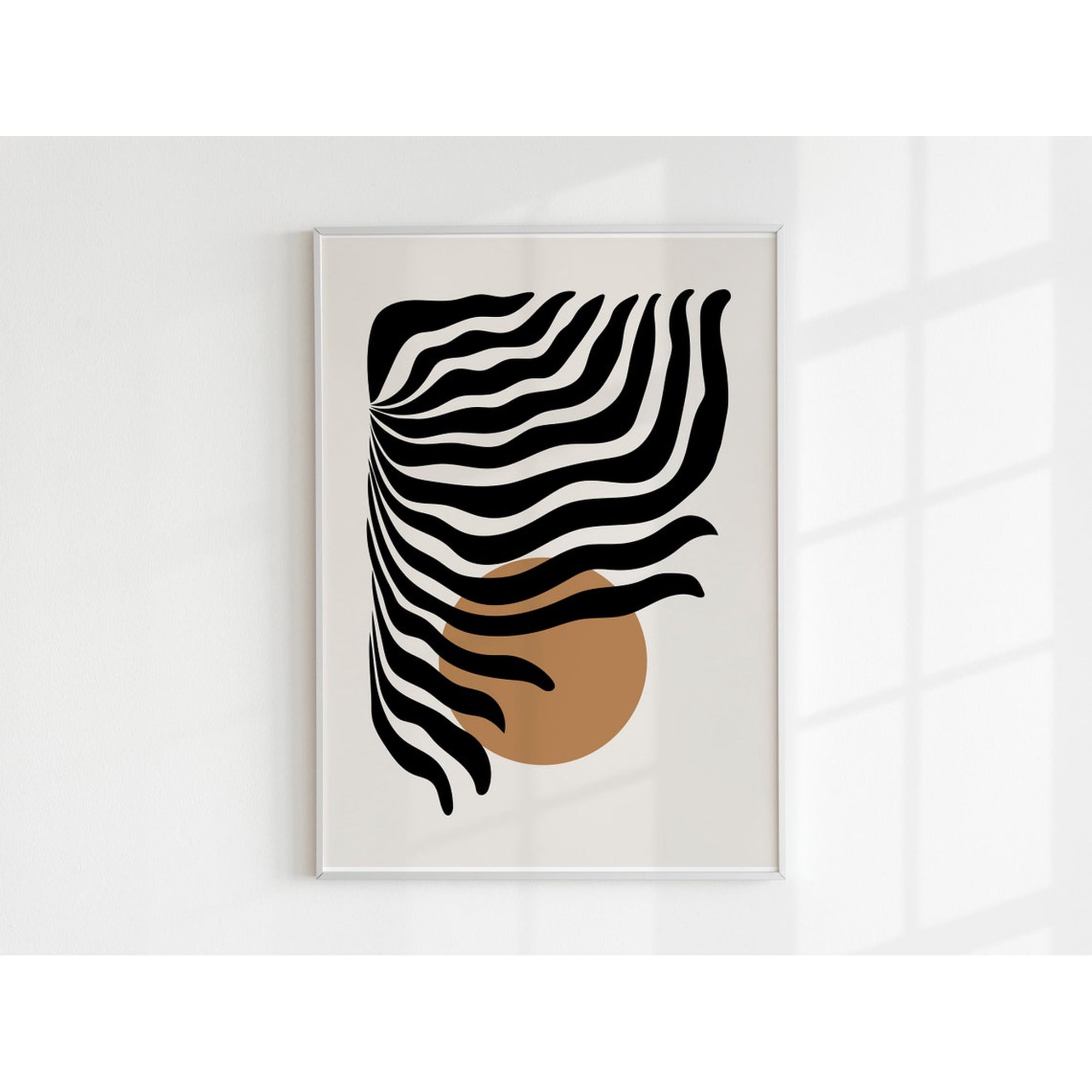Abstract Plant Wall Art Print Contemporary Boho Decor Unframed Paper Print
