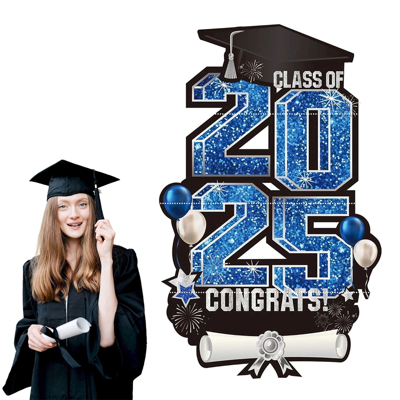Panneau de Graduation Extra Large 47.2 Pouces 2025 Félicitations ...