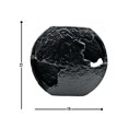 thumbnail image 6 of Bergamo Art 13" Decorative Handmade Aluminum Earth Inspired Flower Vase in Black, 6 of 6