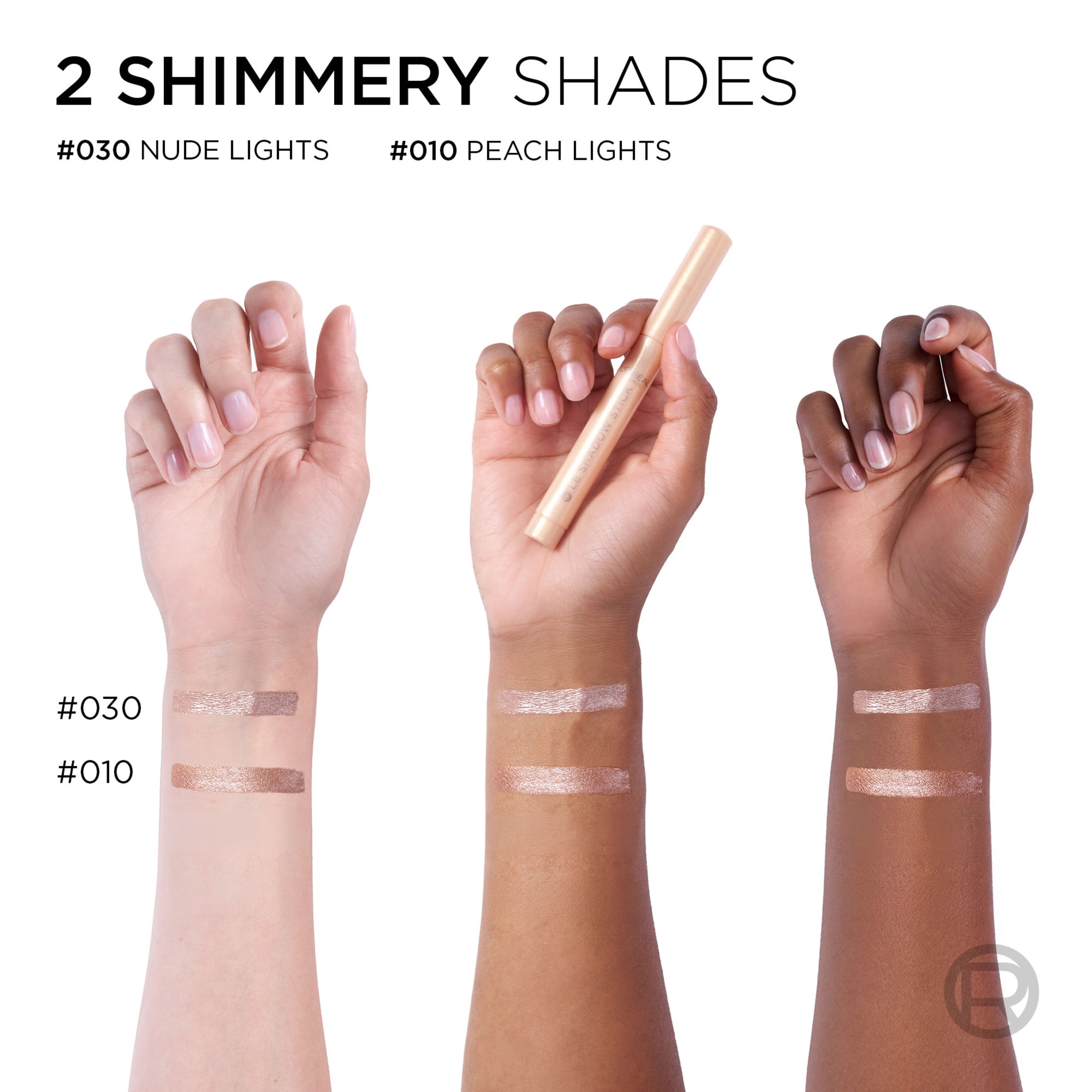 L'Oreal Paris Paradise Le Shadow Shimmer Eyeshadow Stick, Blendable & Buildable, Nude Lights 0.05 oz