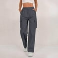 thumbnail image 6 of Women's Stretch Waist Casual Pants with Belt Loops and Side Pockets for Everyday Wear, 6 of 9