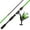 Green, variant on Rad Sportz Beginner Spinning Fishing Rod & Reel Combo- 6? Fiberglass Pole