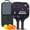 Black, variant on Pickleball Paddles Set Of 2, Fiberglass Surface, Galaxy Print, 4 Balls & Bag