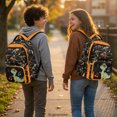 thumbnail image 3 of FUIALDOLG Dinosaur Skeleton Camo Pattern Lightweight School Backpack with Padded Multi-Pocket Kids Backpack, Large Capacity 17 Inch Book Bag for Sports Travel, 3 of 10