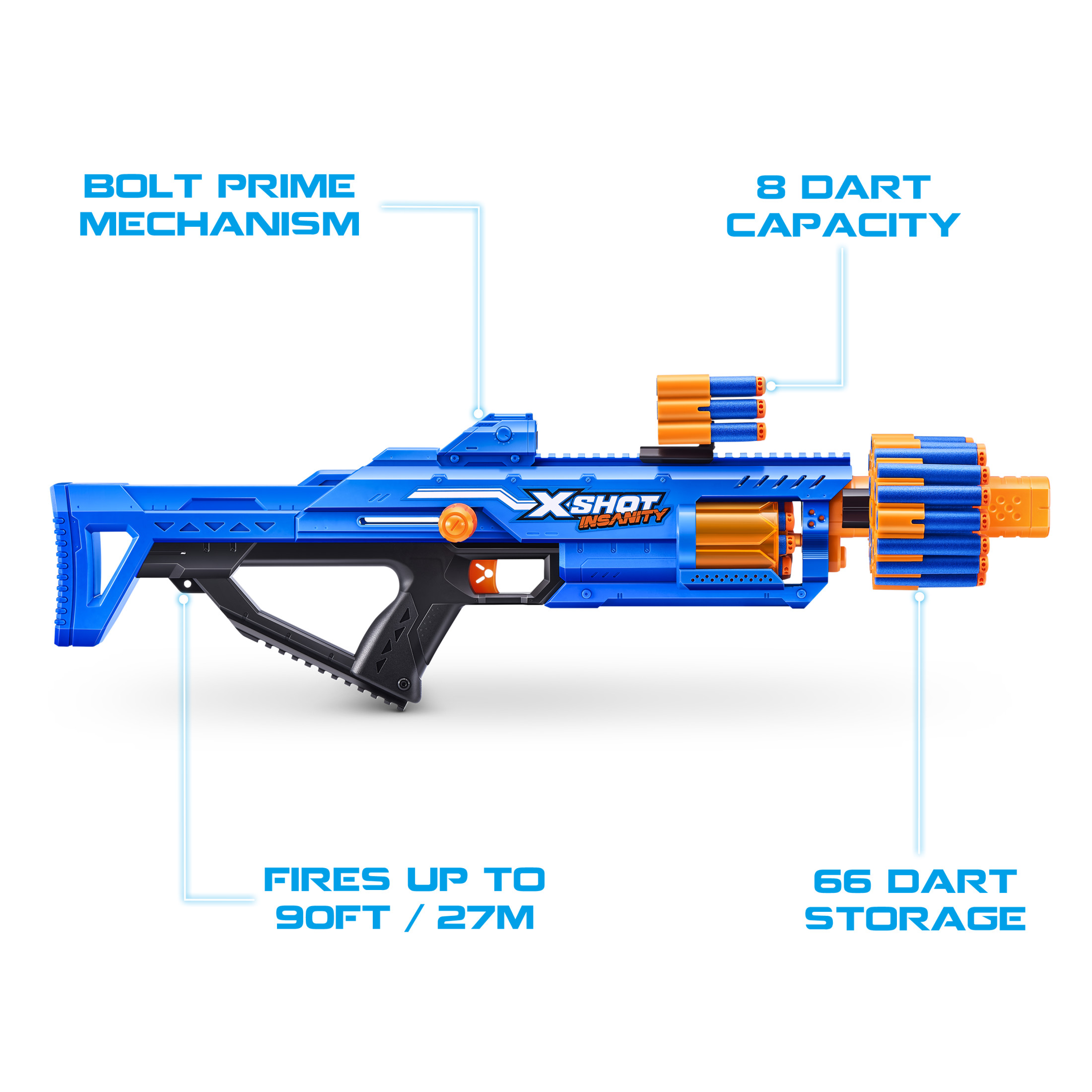 XSHOT Insanity Berzerko Foam Dart Blaster with 48 Darts photo 3