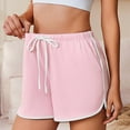 thumbnail image 4 of Cleaning Womens Pajama Shorts Soft Sleep Bottoms Plus Size Lounge Boxers Pj Sleepwear Bottom Drawstring Elastic Waist Pull On Stretch Bermuda Shorts Baggy Relaxed Fit Chino Shorts, 4 of 5