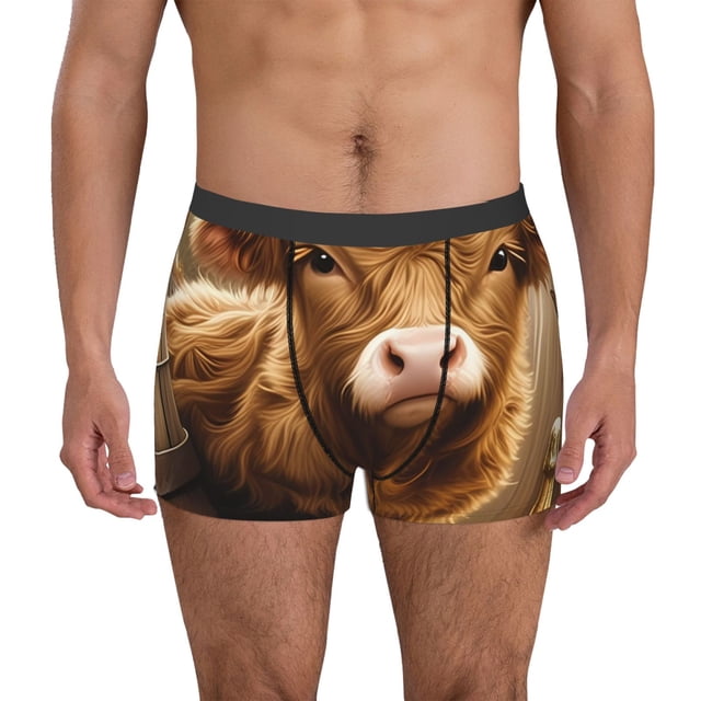 Fotbe Adorable Calf Butterflies Champagne Calzoncillos Tipo Boxer con Bolsa de Soporte Total para Hombre, X-Temp Fresco, Transpirable y de Secado Rápido-Medium