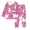 Hot Pink-a, variant on Shadoumai Halloween Pajamas for Size 8 O Neck Ghost Print Long Sleeved Button Top Trendy Sleepwear Set 2 Piece Outfits for