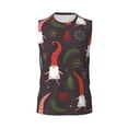 thumbnail image 6 of Lsque Cute Christmas Gnomes Print Men's Cotton Blend Sleeveless Muscle Shirts (S-3XL)- Moisture Wicking, Odor Protection, UPF 30+,Large, 6 of 8