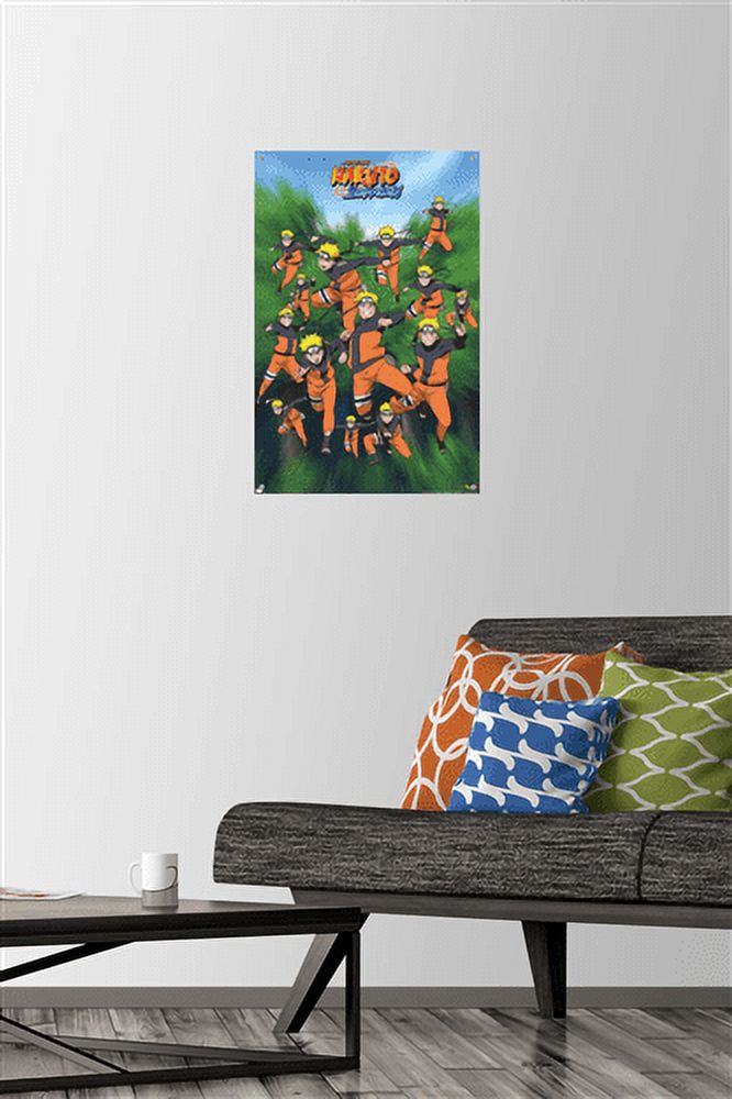 Naruto - Poses Wall Poster with Push Pins, 14.725" x 22.375"