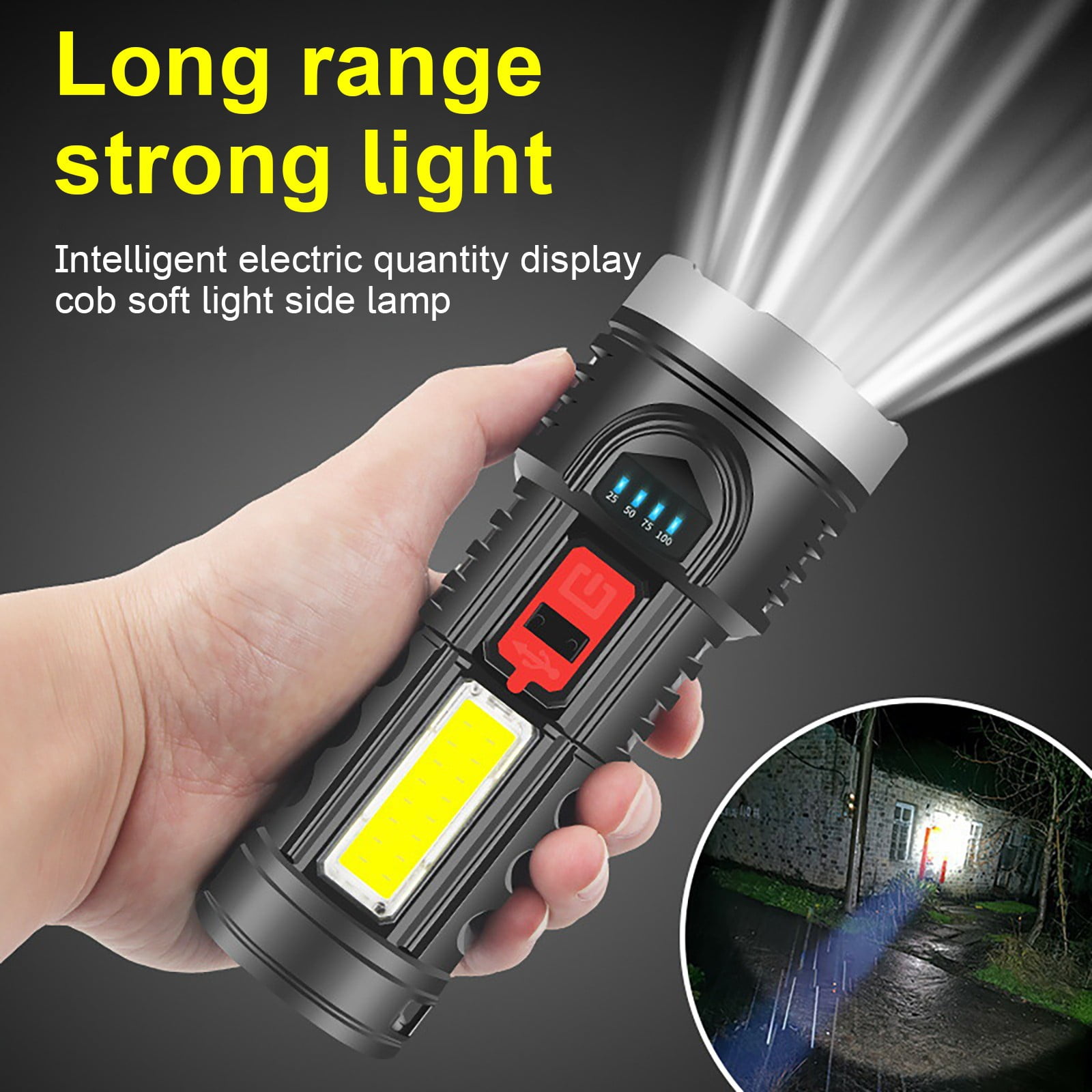 Easter Decorations Kokovifyves Clearance Sales Outdoor Outdoor USB Rechargeable OSL+COB LED Flashlight Ultra Bright Torch Light 4 Modes