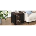 thumbnail image 5 of Black End Table with Storage Cabinet and Woven Baskets - Classic American Style, 5 of 10