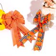 thumbnail image 6 of Darzheoy Large Fall Wreath Bows for Front Door, Thanksgiving Burlap Bows Orange Strips Bows Autumn Pumpkin Tree Topper Bows for Wreath Fall Thanksgiving Decorations, 6 of 6