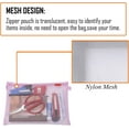 thumbnail image 5 of WuPing 5 Pcs Pink Mesh Zipper Pouches, Lightweight Nylon File Folders File Organizer Bags (A4 A5 A6), 5 of 6