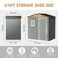 thumbnail image 4 of Outvue 6x4FT Outdoor Steel Storage Shed with Lockable Door, 4 of 8