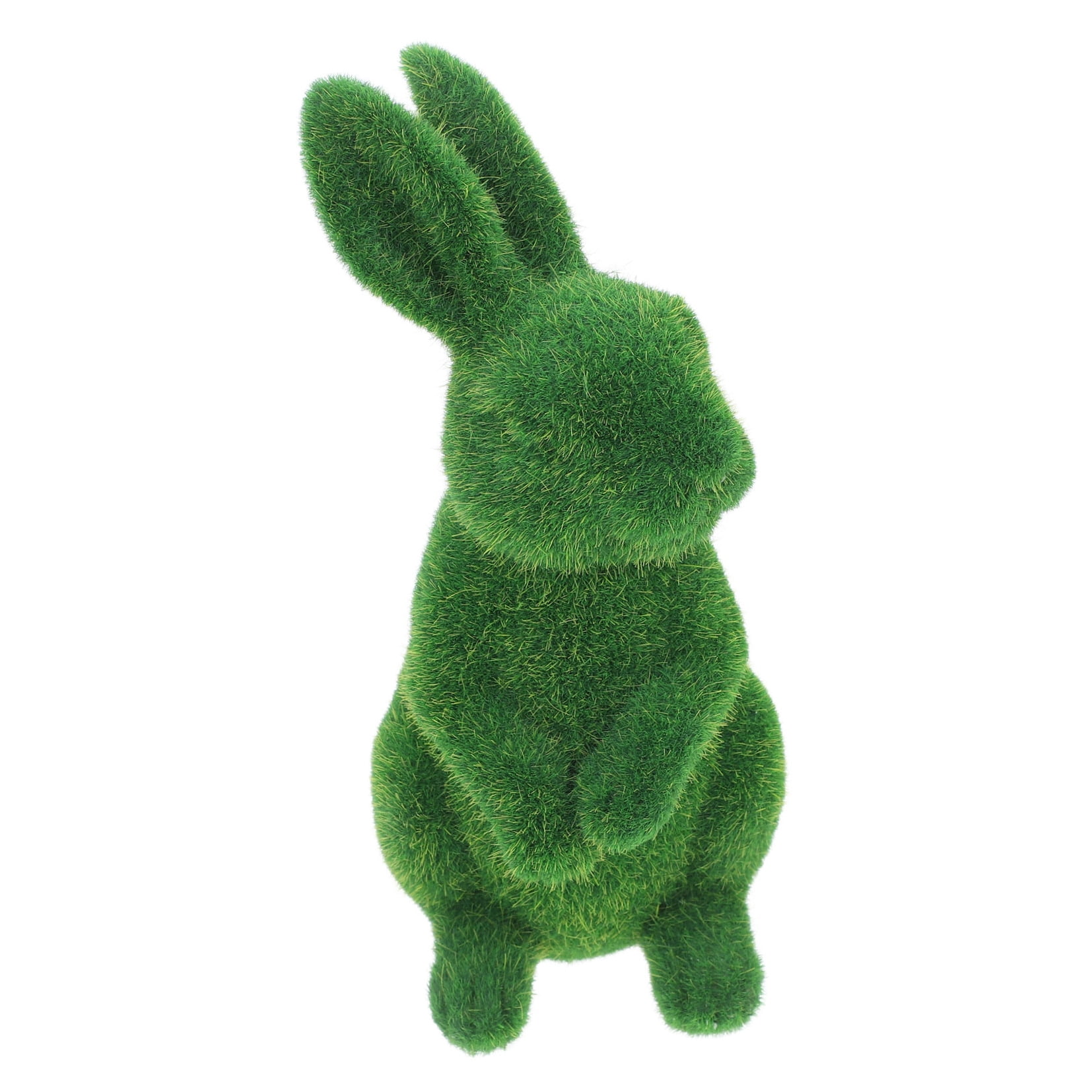 OUNONA Realistic Moss Bunny Figurine with Resin Flocking, Perfect Garden, Yard, Indoor & Outdoor Decorative Display