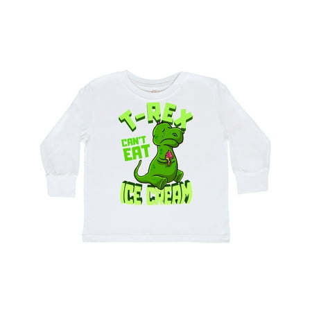 

Inktastic Dinosaur Ice Cream Funny Gift Toddler Boy or Toddler Girl Long Sleeve T-Shirt
