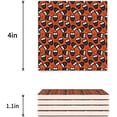 thumbnail image 3 of FMSHPON Halloween Owl Set of 6 Coaster for Drinks, Absorbent Ceramic Stone Coasters Cup Mat with Cork Base for Home Kitchen Room Coffee Table Bar Decor, 3 of 4
