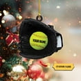 thumbnail image 2 of Softball Gloves – girls softball ornaments, Ornament Custom, Ornament Decoration, Ornament For Gift, Ornament Christmas, CHRISTMAS TREE DECORATION--PLEASE NOTE CUSTOM NAME, 2 of 2