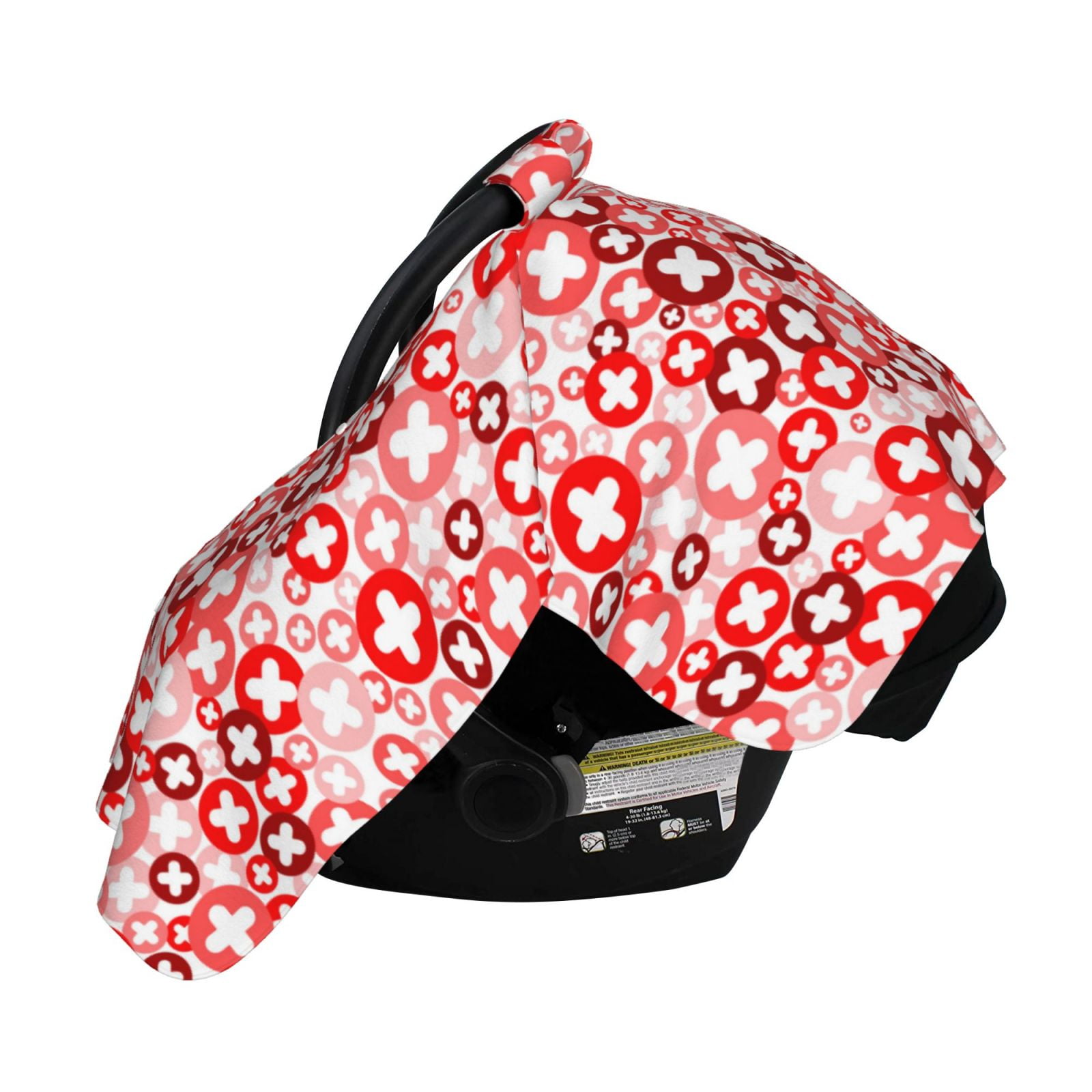 Naloa Plus Cross Baby Car Seat Cover, Breathable Baby Carrier Cover, Multiuse Baby Carrier Cover & Nursing Breastfeeding Cover