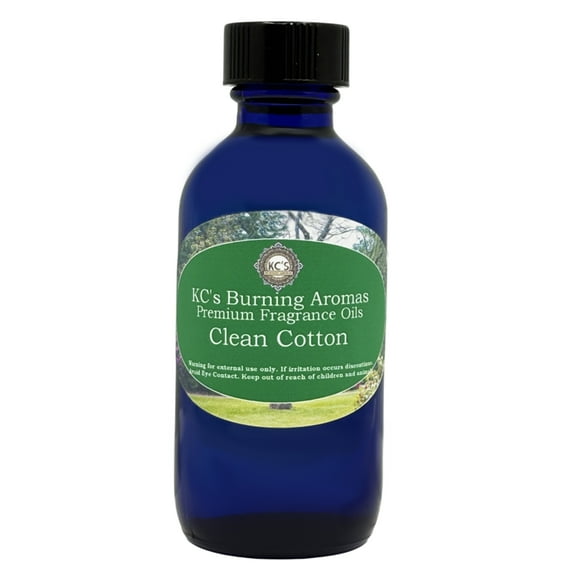 Clean Cotton Premium Fragrance Oil by KC's Fragrances & Crystals for Diffusers, Candle Making, Soap Making, Wax Melts & Home Fragrance, 2 fl oz