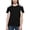 Black, variant on Women’s Summer Active Color-Block Crew Neck T-Shirt, Moisture-Wicking Polyester Sporty Tee, Multi-Color, S/M/L/XL/XXL/XXXL