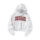 thumbnail image 5 of Sudadera con capucha informal para mujer, sudadera con capucha deportiva, letras rojas, manga larga blanca, con cordón, sudadera con capucha acogedora L, 5 of 8
