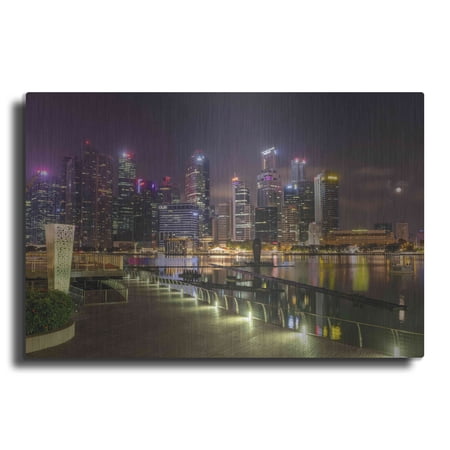 Luxe Metal Art 'Singapore 2' by Luxe Portfolio, Metal Wall Art, 16"x12"