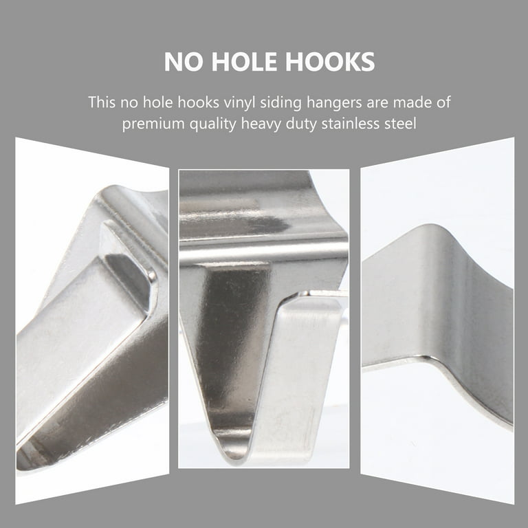 5pcs Vinyl Siding Hooks Heavy Duty Stainless Steel Hanging Siding Hooks  Clips 