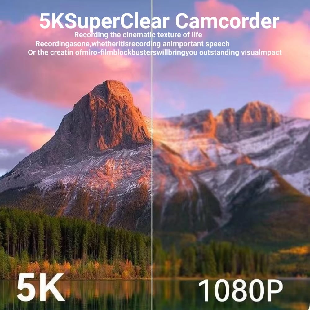75MP 5K Vintage Digital Camera for Photography & YouTube Vlogging, 18X Digital Zoom, 180° Flip Selfie Screen, WiFi