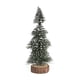 thumbnail image 2 of Mini árbol de Navidad con nieve | Decoración navideña para mesa y ventana | Cedro artificial con base de madera | Decoración festiva de 21 cm, 2 of 6