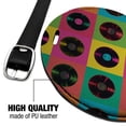thumbnail image 4 of Vinyl LP Records Rainbow Colored Background Round Leather Luggage Card Suitcase Carry-On ID Tag, 4 of 8