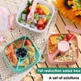 thumbnail image 1 of Visland Lunch Box Convenient Cleaning Portable Good Sealing Large Capacity Storing Fruit PP Material Double-layer Salad Box School Supply, 1 of 7