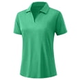 thumbnail image 7 of Polo Shirts for Women Summer Collared V Neck Short Sleeve Shirts Dressy Casual Lightweight Plain Golf Shirt, 2XL, 7 of 7