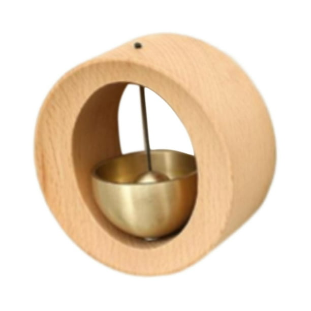 Campana de , campana de latón de timbre de madera, recordatorio de apertura de puerta, decoración de campana colgante de
