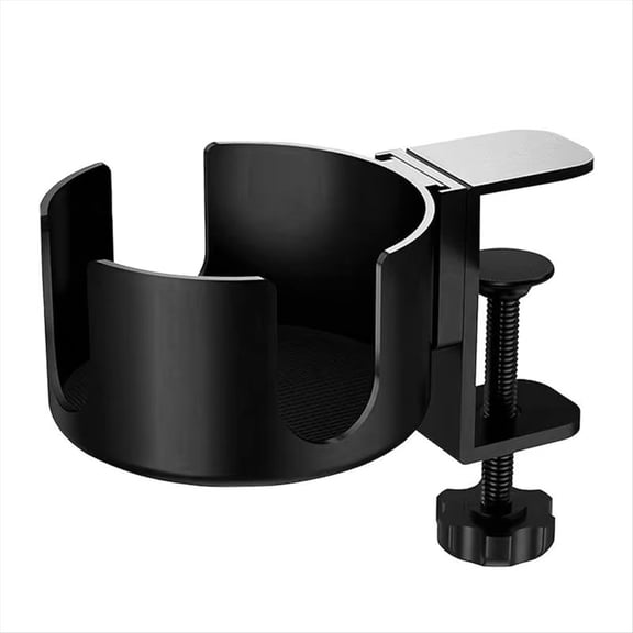 Table Cup Holder Strong Detachable Clip on Drink Holder Clamp Desk Organizer Deskside Bottle Holder for Dining Room