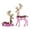 Pink, variant on Reindeer Figurines Resin Sculpture Christmas Tabletop Ornaments, Electroplated Deer Statue for Home Living Room Office Decor,Xmas Animal Centerpiece Showcase Art Piece for Holiday Decoration