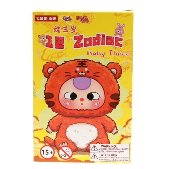Baby Three Collectible Mystery Plush - Blind Box Surprise Toy - 12 Zodiac - Includes 1 Random Character