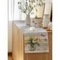 thumbnail image 5 of Table Runner 90 Inches Long for Kitchen Dining, Yellow Tulip Dresser Scarf Farmhouse, Dining Table Decorations for Wedding/Parties, Vintage Spring Floral Retro Art Butterfly Wooden 13 x 90 In, 5 of 8