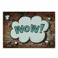 thumbnail image 1 of Brick Wall Cutting Board, Red Cracked Brick Wall British Backdrop Uk English Pop Art Cloud 90s Grunge, Decorative Tempered Glass Cutting and Serving Board, Small Size, Multicolor, by Ambesonne, 1 of 1