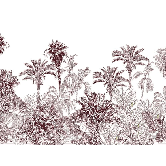 Dundee Deco's Contemporary White Black Cove Drawing Wall Mural, 142 in X 106 in (108 sq ft.)