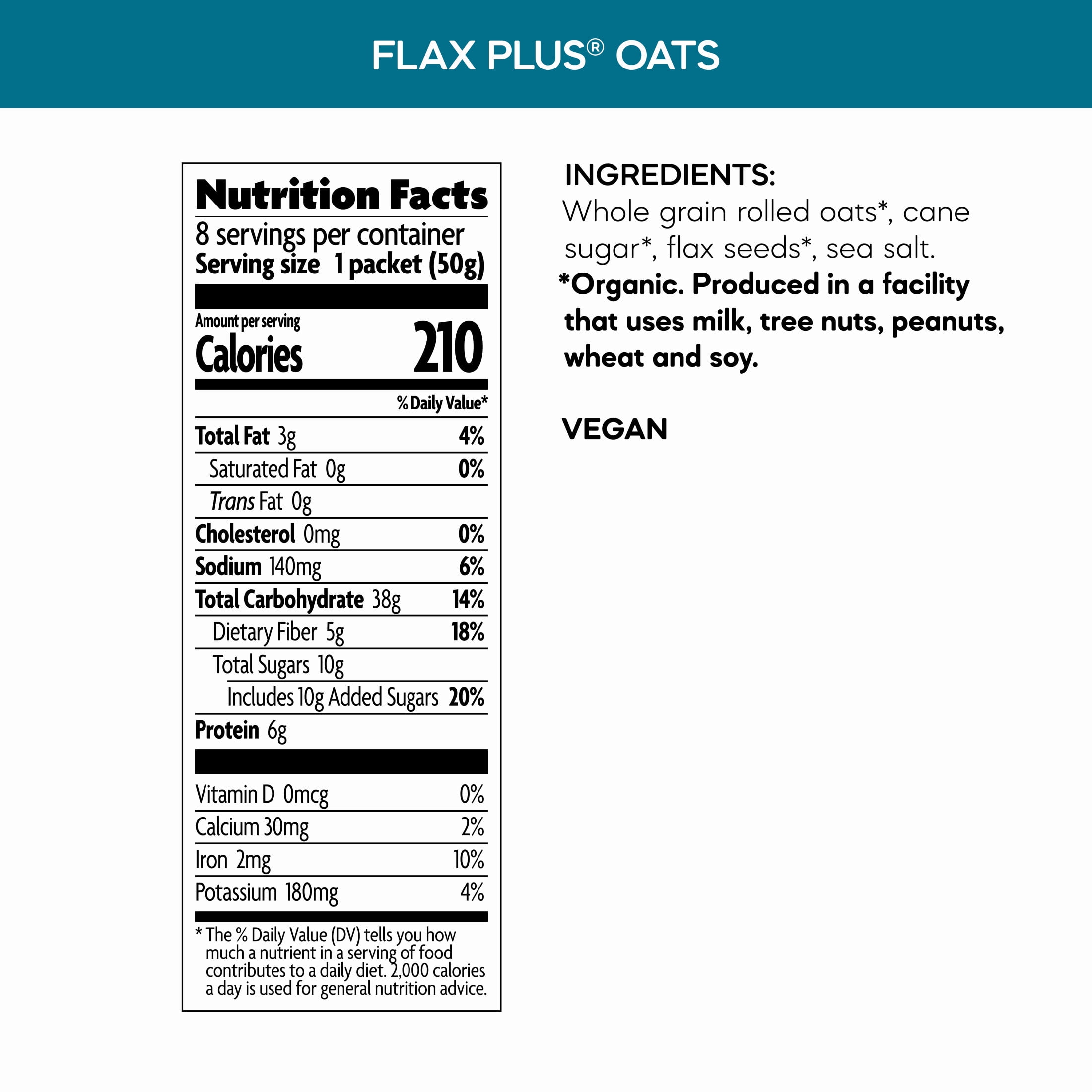 Nature's Path Organic Oatmeal, Flax Plus Instant, 14oz Box
