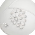 thumbnail image 5 of 3.5"x3.5"x3.5"h glass white ball w/leaves pattern orn 2asst, 5 of 7