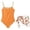 Orange, variant on Bigetiay Girls Strappy Hollow Out Swimsuit Solid One Piece Swimsuit with Mesh Skirt Beach Style Kids, Size 15-16 Years