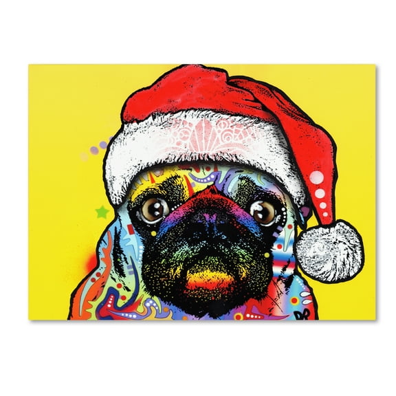 Trademark Fine Art 'Pug Christmas Edition' Canvas Art by Dean Russo