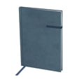 thumbnail image 2 of Libreta de poliéster con 80 hojas, pasta rígida y cubierta suave al tacto azul 14.6 x 21, 2 of 5