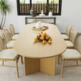 thumbnail image 4 of Brix 79"x33.5" Soild Wood Dining Table Oval Kitchen Table, Oak, 4 of 7